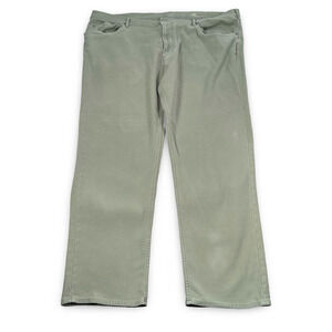 Faherty Stretch Terry 5-Pocket Pants Men’s 46 x 30 Faded Olive Green Cotton